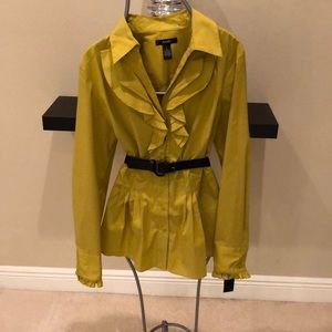 Alfani Blouse with Ruffle and Pleat Details NEW